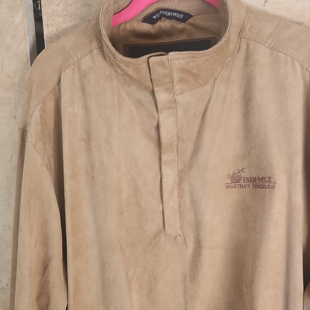 *SALE *MENS -#GOLF Like New Condition, feels like Suede, Weatherproof Pullover